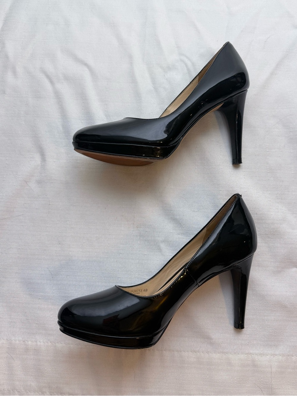 Cole Haan Nike Air Black Patent Leather Platform Pumps Heels Women’s 6B - Picture 4 of 13